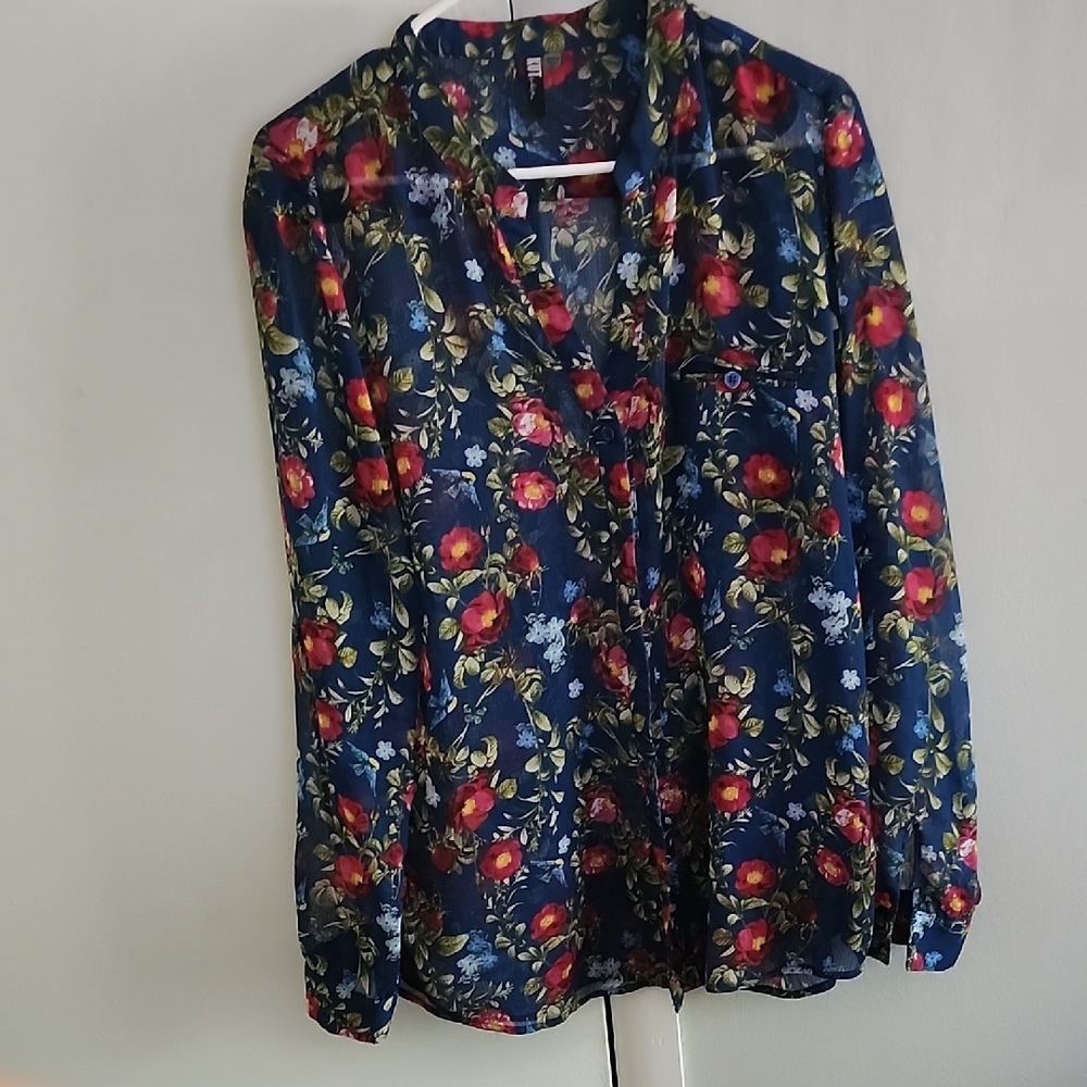 Floral Navy Blouse